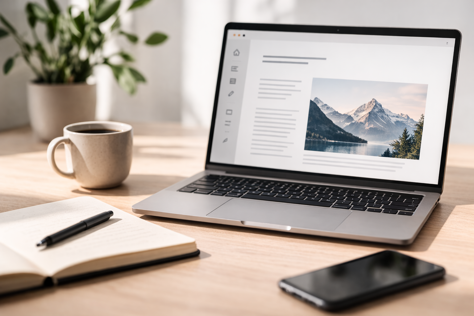 Sviluppo web professionale in una postazione di lavoro moderna