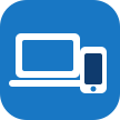 Computer and phone icon