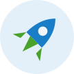 Symbol Rakete, Zukunftssicherheit